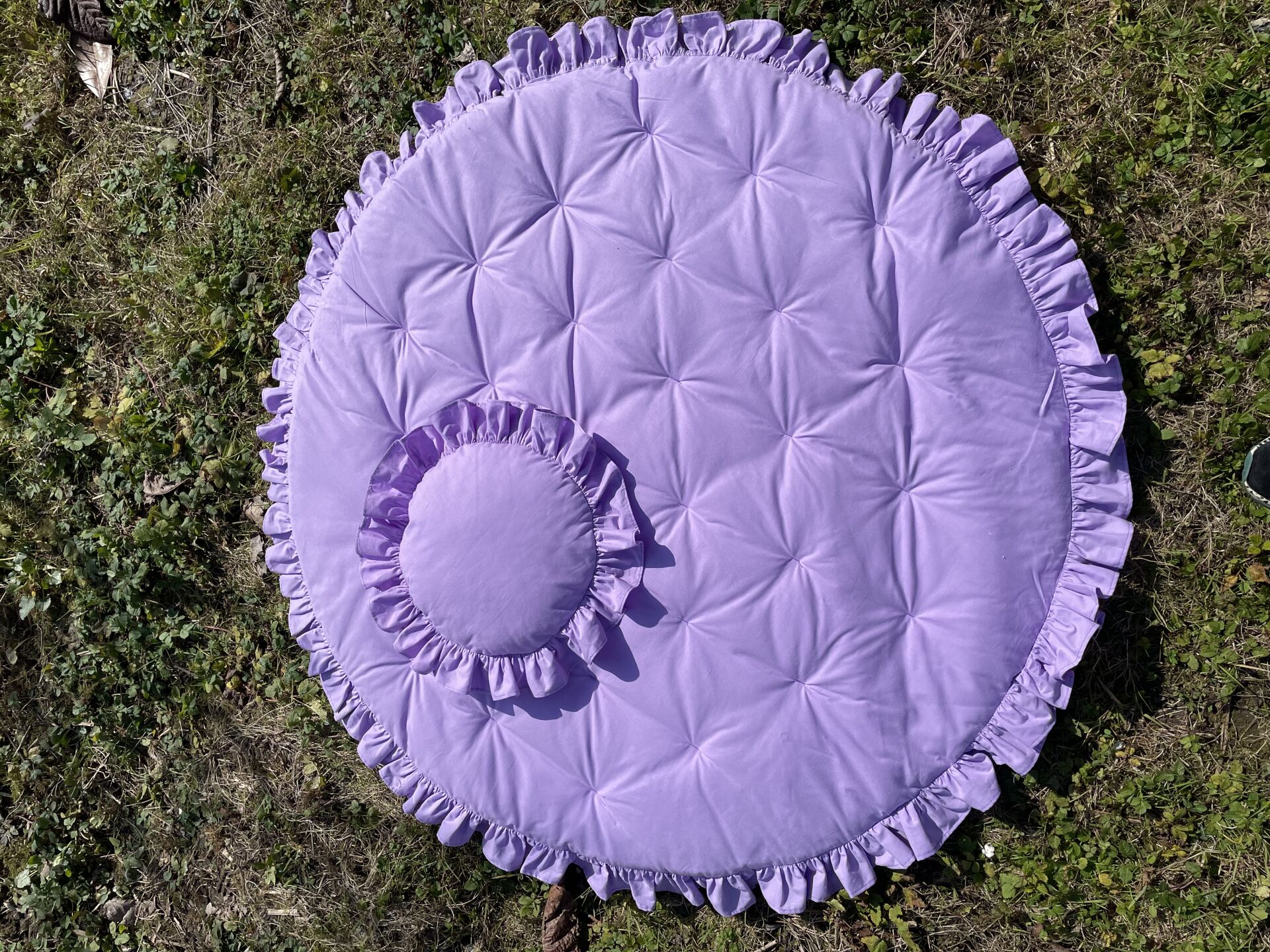 1 Metre Çapında Oyun Matı - Lila Renk