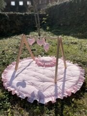 1 Metre Çapında Oyun Matı - Pembe Renk