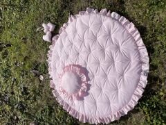 1 Metre Çapında Oyun Matı - Pembe Renk