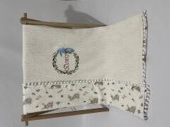 Örgü Battaniye - Tavşanlı Müslin Desen